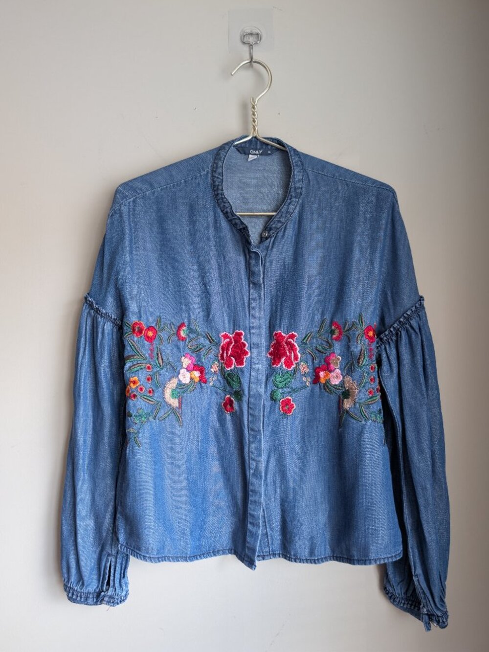 ONLY Sara long sleeve denim shirt blouse - Picture 4 of 9